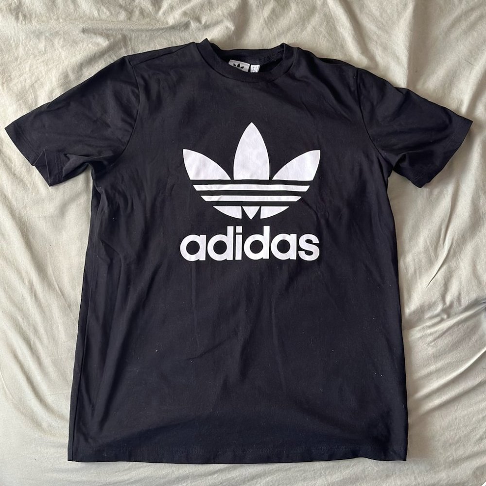 Adidas Black Trefoil Tee